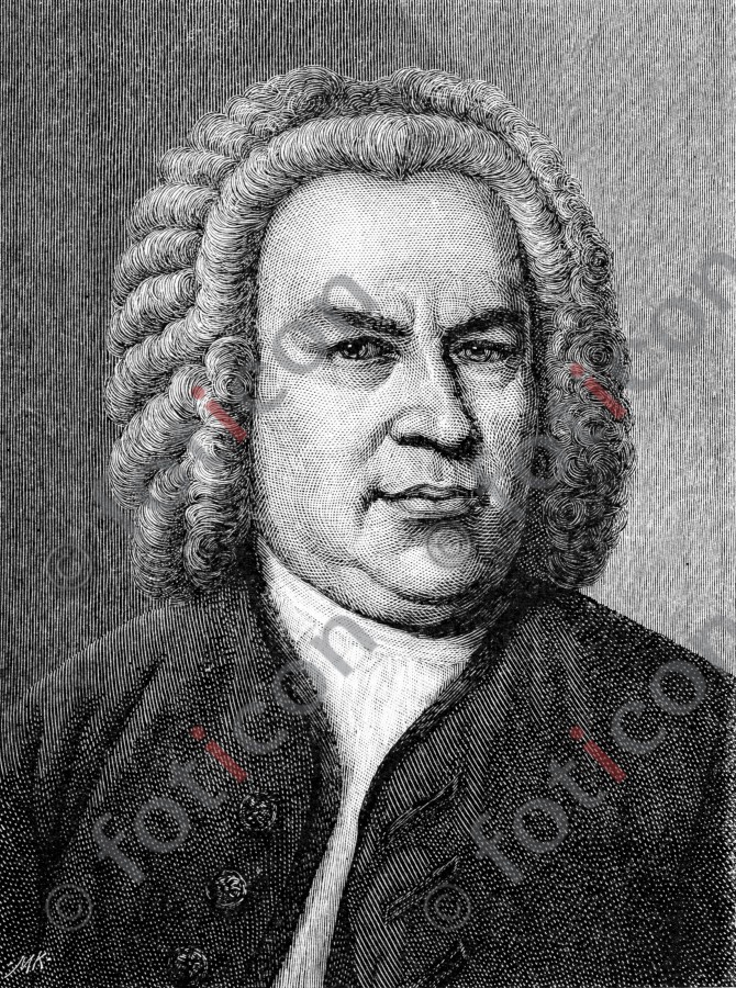 Portrait von Johann Sebastian Bach | Portrait von Johann Sebastian Bach - Foto foticon-portrait-0076-sw.jpg | foticon.de - Bilddatenbank für Motive aus Geschichte und Kultur