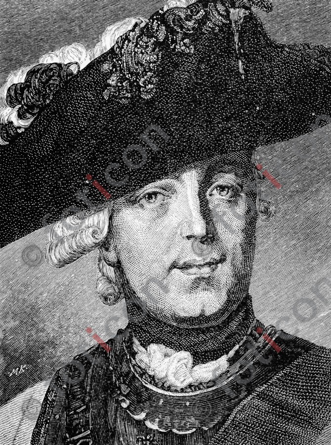 Portrait von Friedrich Wilhelm von Seydlitz | Portrait of Friedrich Wilhelm von Seydlitz (foticon-portrait-0089-sw.jpg)