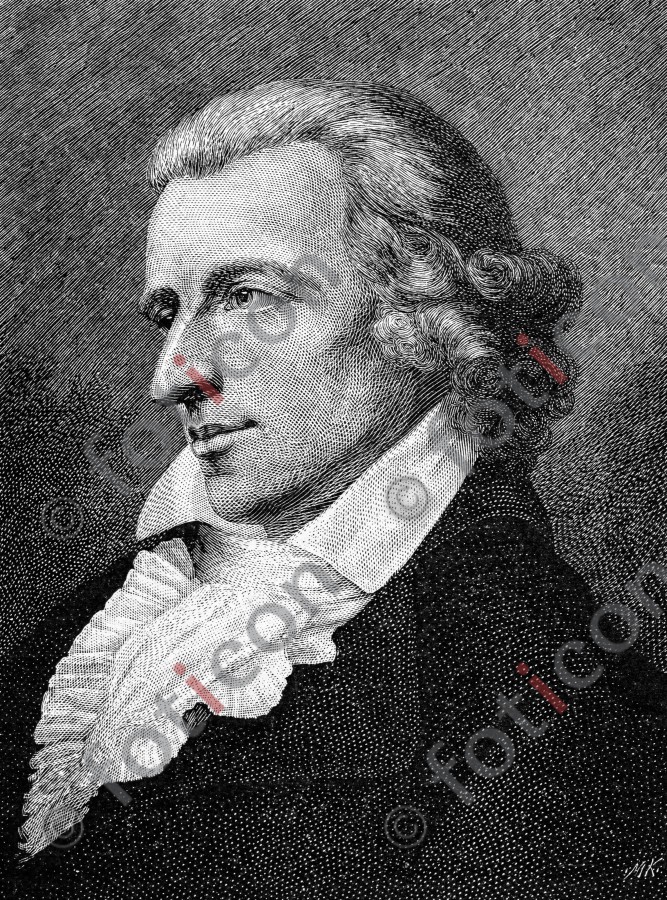 Portrait von Johann Christoph Friedrich von Schiller | Portrait of Johann Christoph Friedrich von Schiller - Foto foticon-portrait-0129-sw.jpg | foticon.de - Bilddatenbank für Motive aus Geschichte und Kultur