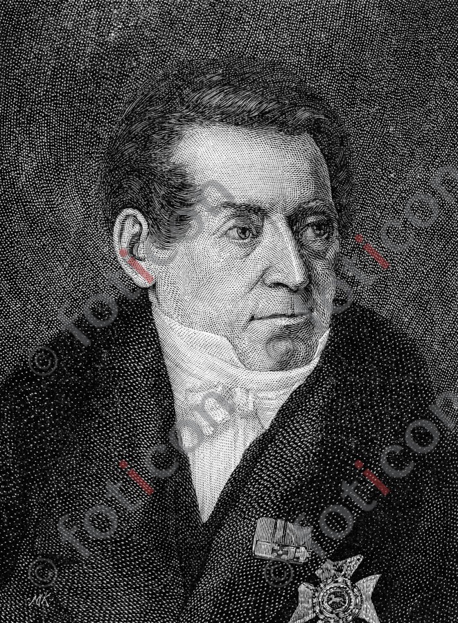 Portrait von August Wilhelm von Schlegel | Portrait of August Wilhelm von Schlegel - Foto foticon-portrait-0137-sw.jpg | foticon.de - Bilddatenbank für Motive aus Geschichte und Kultur