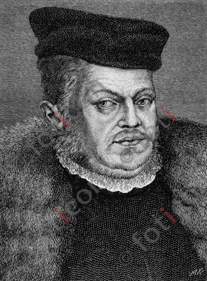 Portrait von Philipp I., genannt der Großmütige  | Portrait of Philip I, called the Magnanimous - Foto foticon-portrait-0151-sw.jpg | foticon.de - Bilddatenbank für Motive aus Geschichte und Kultur