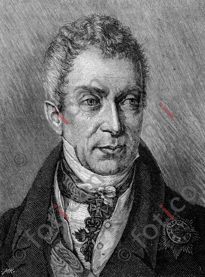 Portrait von Klemens Wenzel Lothar von Metternich  | Portrait of Klemens Wenzel Lothar von Metternich  (foticon-portrait-0178-sw.jpg)