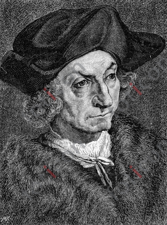 Portrait von Johann Geiler von Kaysersberg | Portrait of Johann Geiler von Kaysersberg - Foto portrait-0005-sw.jpg | foticon.de - Bilddatenbank für Motive aus Geschichte und Kultur