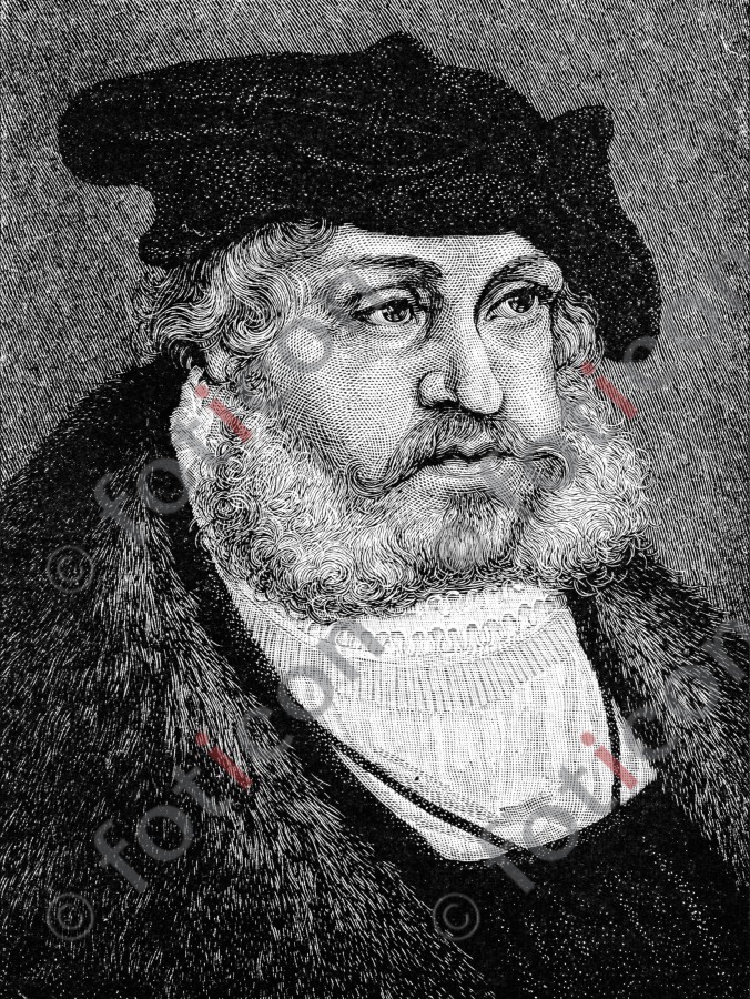 Portrait von Friedrich der Weise | Portrait of Frederick the Wise - Foto portrait-0013-sw.jpg | foticon.de - Bilddatenbank für Motive aus Geschichte und Kultur